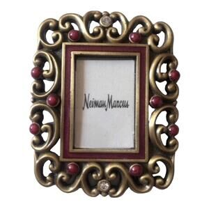 Vintage Jay Strongwater Enamel Red Swarovski Crystal Mini Picture Frame/Brooch
